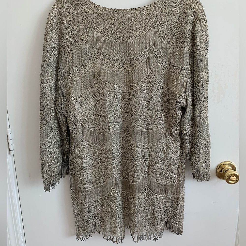 Vintage Damianou Lurex Lace Metallic Gold Skirt Set - Picture 9 of 9